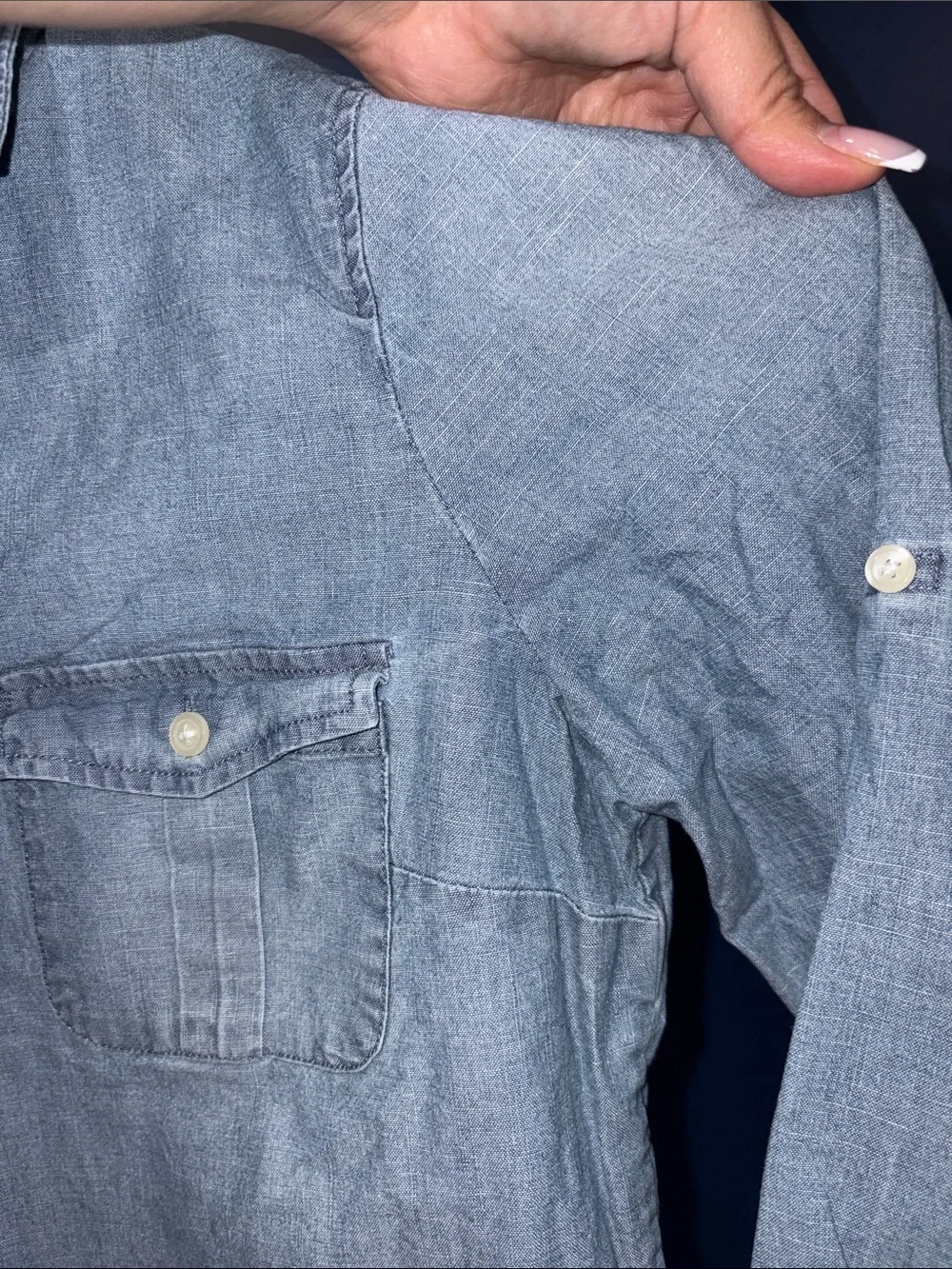 J.Crew -Chambray Button-Down Shirt – Size Medium - Picture 9 of 15